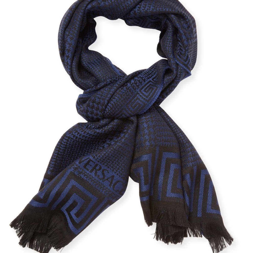 Black and blue Versace scarf